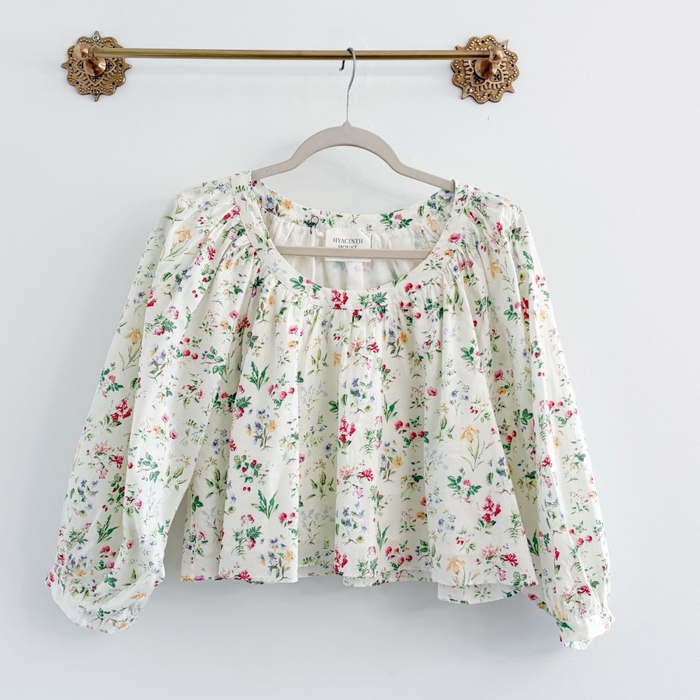 Tuckernuck Floral Blouse - White and Multicolor